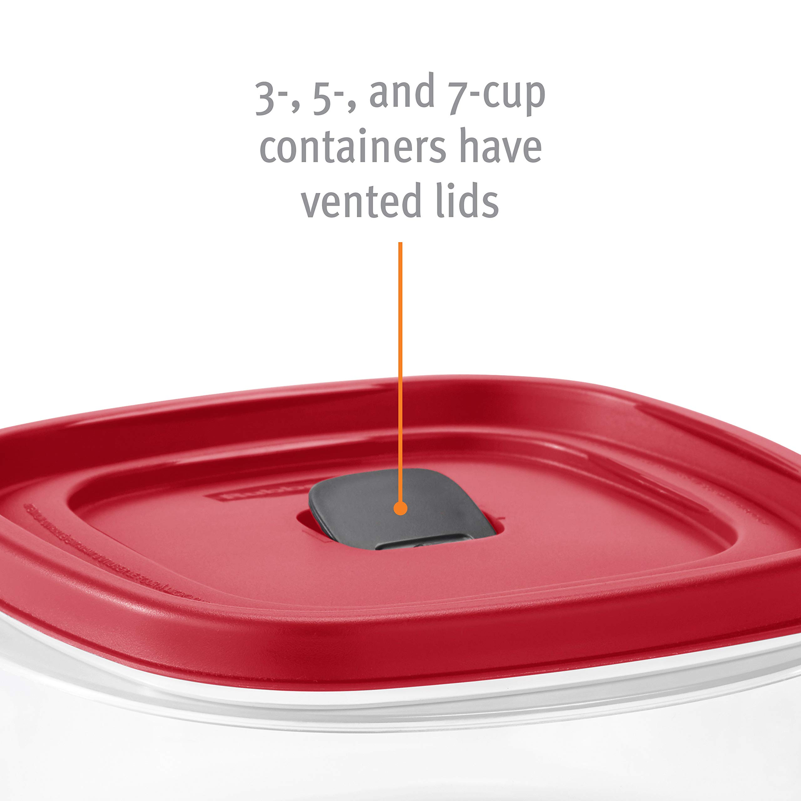 Rubbermaid 60-Piece Food Storage Containers with Lids, Microwave and Dishwasher Safe, Red Color, Ideal for Meal Prep and Pantry Storage - Image 7