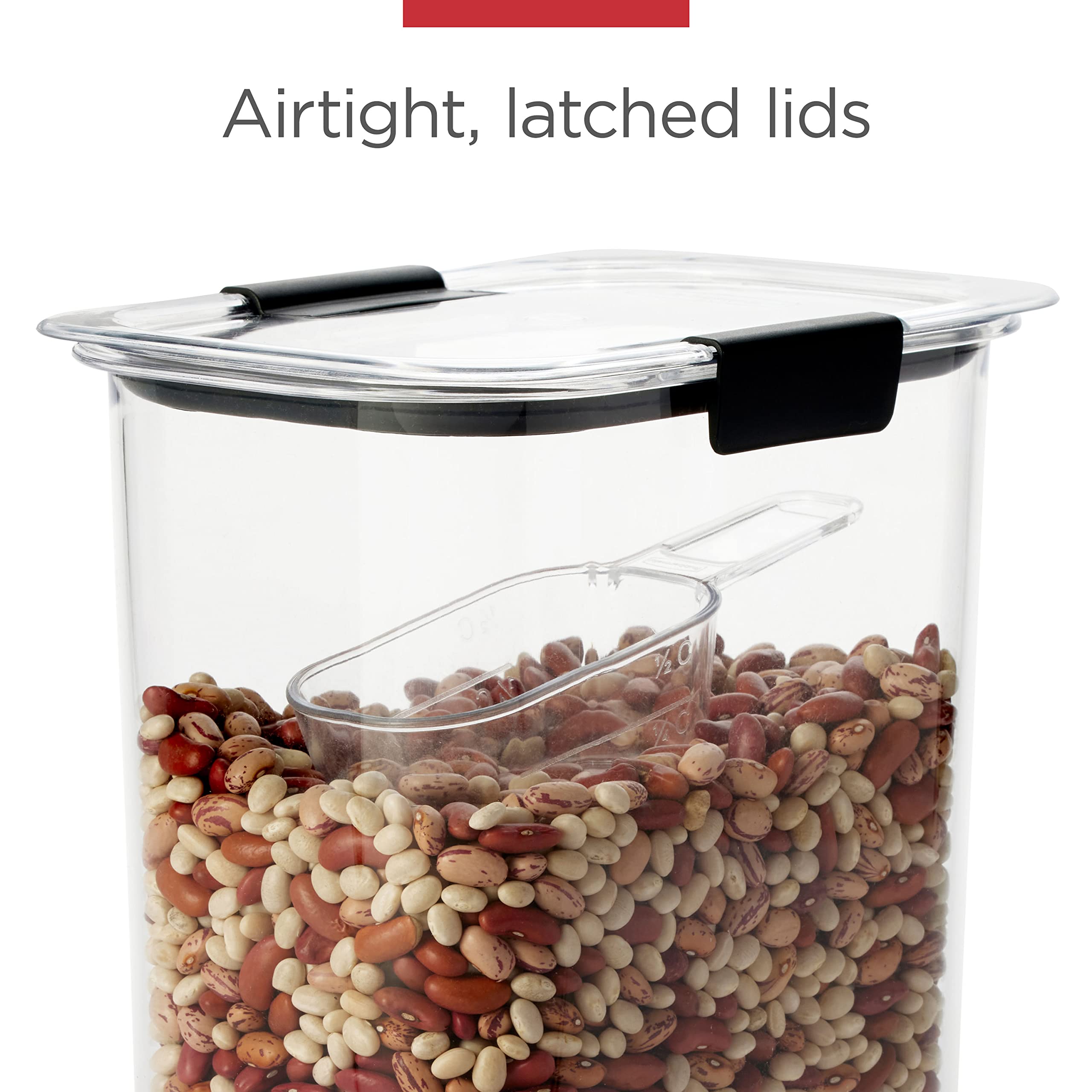 Rubbermaid Brilliance BPA-Free Airtight Food Storage Containers with Lids Set of 20 with Scoops Perfect for Kitchen and Pantry Organization - Image 4