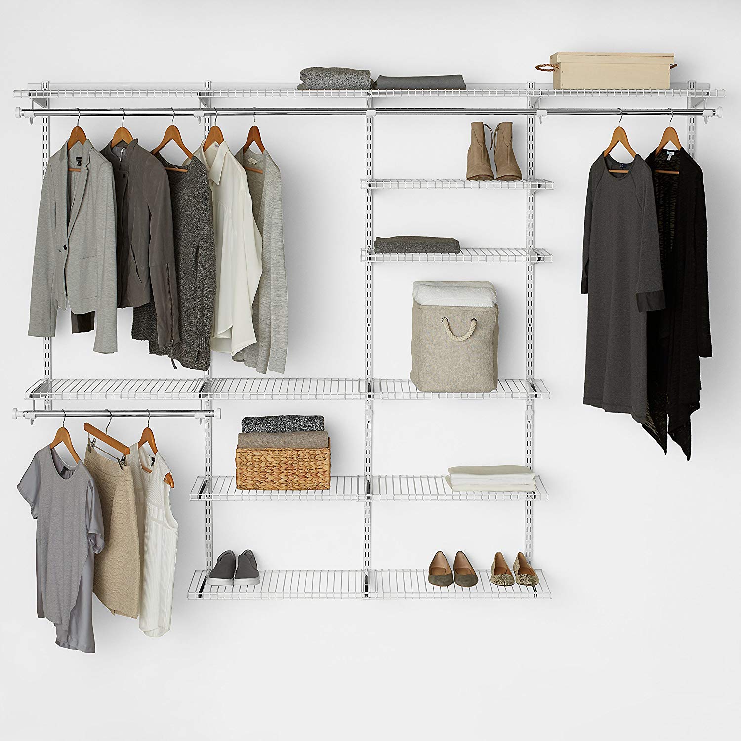 Rubbermaid Configurations 26" Shelving Kit, Set of 2 Shelves (Uprights not included), White, Expandable, Organization for Home/Laundry/Bathroom/Mudroom/Pantry/Linen Closet/Garage - Image 7