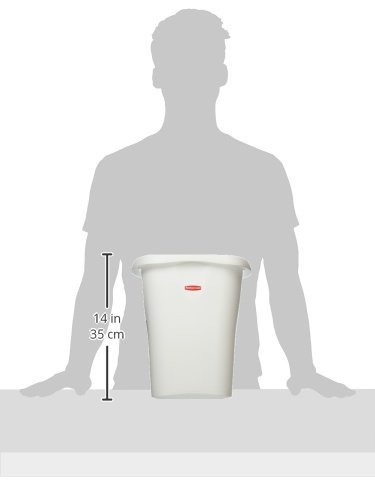Rubbermaid Rectangular Open Top Trash Can, 3-Gallon/12-Quart, White, for Under Counter/Kitchen/Office/Bedroom/Bathroom - Image 8
